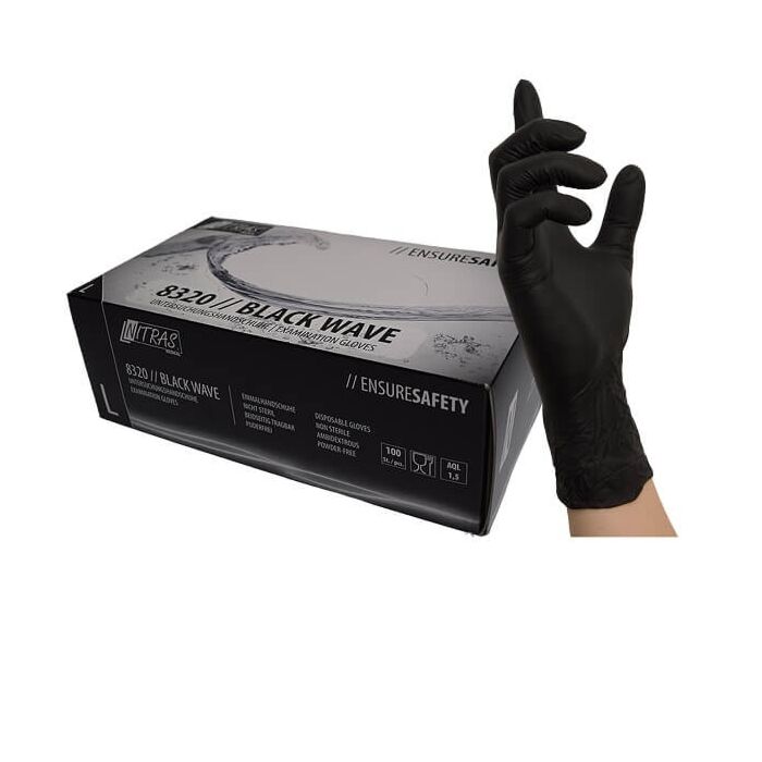Friseurhandschuhe Nitril schwarz L