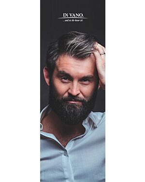 Textilfahne A1 lang 42 x 120 cm DiVANO Man Bart